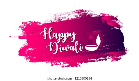 Diwali festival greeting card with Diwali background illustration
