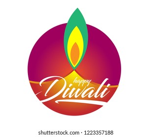 Diwali festival holiday designof Indian Rangoli. Purple color on yellow background. Vector illustration. beautiful greeting card design