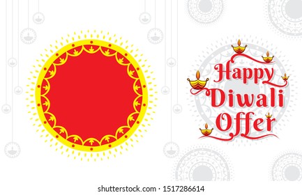 Diwali festival of lights celebrate in India, Diwali Sale Banner Design with an attractive discount offer