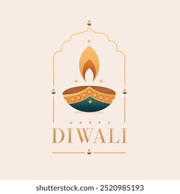 Diwali, festival of Lights, Diwali design elements with Happy Diwali typography