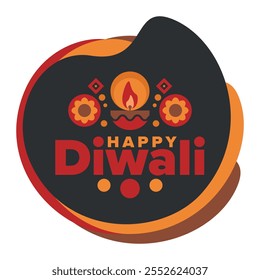 Diwali. Festival of Lights. Diya - Oil lamp. Deepawali. Indian festival poster. Candle and lantern. Happy holiday banner. Creative art template. Vector illustration