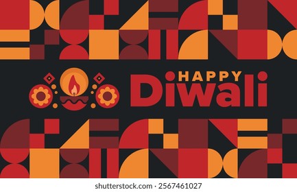 Diwali. Festival of Lights. Oil lamp. Deepawali. Indian festival poster. Candle and lantern. Happy holiday banner. Creative art template. Vector illustration