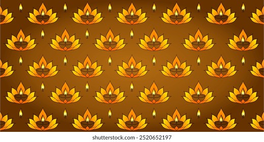 Diwali festival lights pattern background vector design