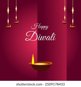 Diwali festival of lights tradition Diya oil lamps , Diwali Festival Banner Design.