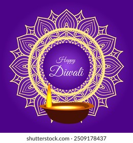 Diwali Festival of Light Traditional Diya Oil Lâmpadas, Banner Design do Festival Diwali.