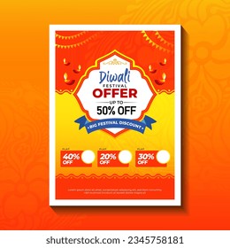 Diwali Festival Offer Poster Design Template