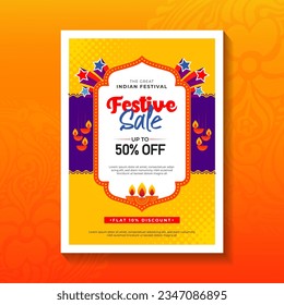 Diwali Festival Offer Poster Design Template, Festival Offer Poster Design Template