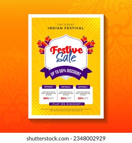 Diwali Festival Offer Poster Design Template, Festival Offer Poster Design Template