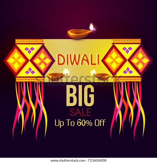 Diwali Festival Offer Poster Design Diwali Stock Vector Royalty Free