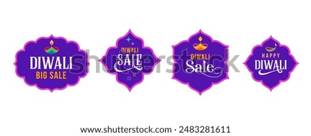 Diwali festival poster, Diwali Sale banner, Diwali background design with lights, peacock, lanterns, candles and flowers. Vector illustration