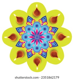 Diwali festival rangoli decoration art