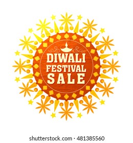 Diwali Festival Sale Banner, Special Offer Flyer, Sale and Discount PosterIndian Festival celebration.