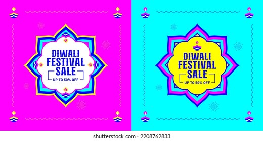 Diwali festival sale offer logo unit with lamp graphics, premium style logo, sale logo, Indian festival, sign, tag.