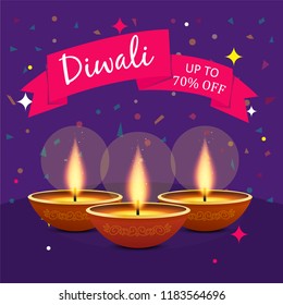 Diwali Festival Sale Poster Flyer Layout Template