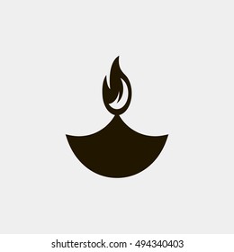 Diwali festival vector, clip art. Also useful as icon, logo, greeting card, web element, symbol, graphic image, silhouette and illustration.