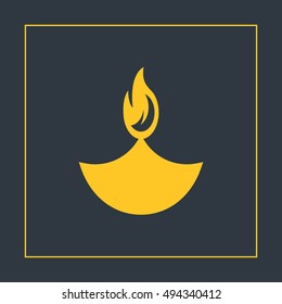 Diwali festival vector, clip art. Also useful as icon, logo, greeting card, web element, symbol, graphic image, silhouette and illustration.