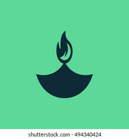 Diwali festival vector, clip art. Also useful as icon, logo, greeting card, web element, symbol, graphic image, silhouette and illustration.
