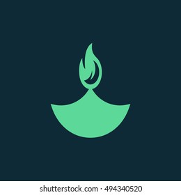 Diwali festival vector, clip art. Also useful as icon, logo, greeting card, web element, symbol, graphic image, silhouette and illustration.