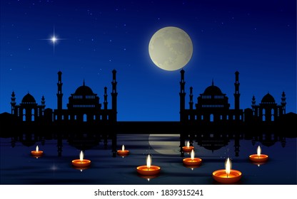 diwali festive at the river in india