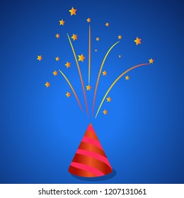 Diwali fire works cone illustrated desing.