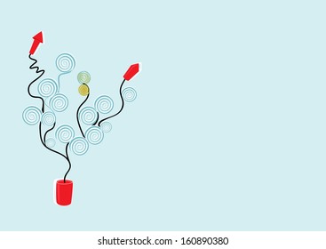 Diwali firework display isolated on colored background 