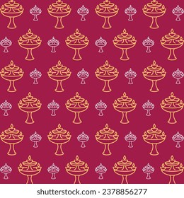 Diwali flame patrón sin fisuras diseño de fondo de fondo de pantalla de papel pintado