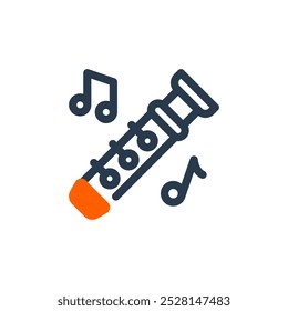 Diwali Flute for Diwali Celebration Vector Icon
