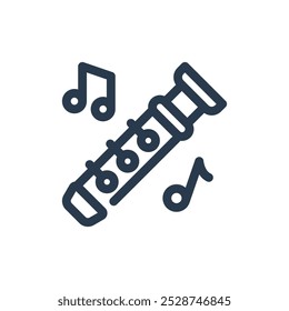 Diwali Flute for Diwali Celebration Vector Icon