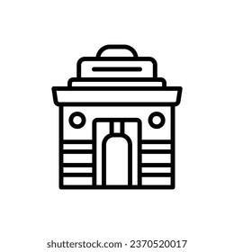 Diwali Gate Outline Icon Vector Illustration