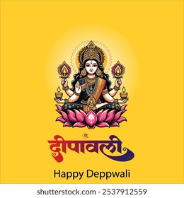 Diwali - Goddess Laxmi - Marigold flower and statue of Goddess Laxmi on Diwali night while laxmi pujan or pooja is performed