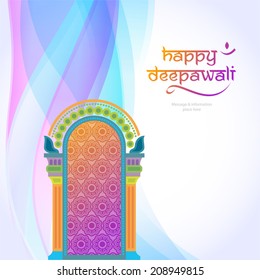 Diwali graphic design with layers.