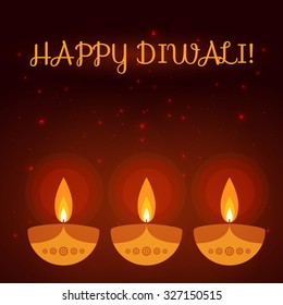diwali greeting card.  Colorful background made in vector.
