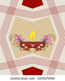 Diwali Greeting Design Vector Art