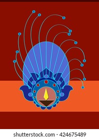 Diwali Greeting Design Vector Art