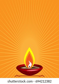 Diwali Greeting Design Vector Art