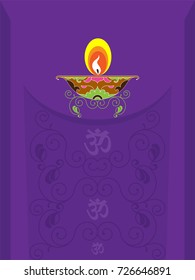 Diwali Grußkartendesign, Vektorkunst