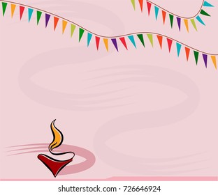 Diwali Greeting Design Vector Art