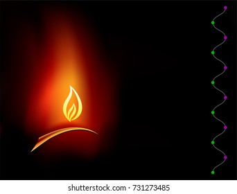 Diwali Greeting Design Vector Art