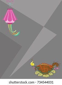 Diwali Greeting Design Vector Art