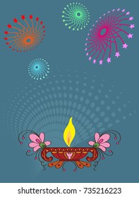 Diwali Greeting Design Vector Art