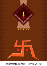 Diwali Greeting, Festival Of Light Vector Art Illustration