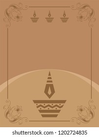 Diwali Greeting, Festival Of Light Vector Art Illustration