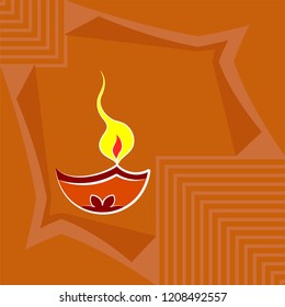 Diwali Greeting, Festival Of Light Vector Art Illustration