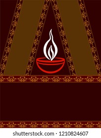 Diwali Greeting, Festival Of Light Vector Art Illustration