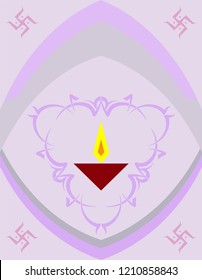 Diwali Greeting, Festival Of Light Vector Art Illustration