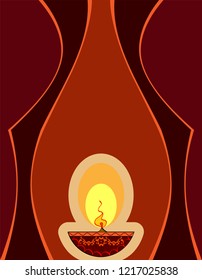 Diwali Greeting, Festival Of Light Vector Art Illustration