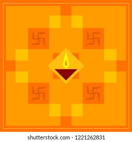 Diwali Greeting, Festival Of Light Vector Art Illustration