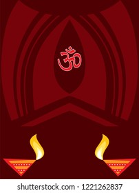 Diwali Greeting, Festival Of Light Vector Art Illustration