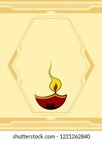 Diwali Greeting, Festival Of Light Vector Art Illustration