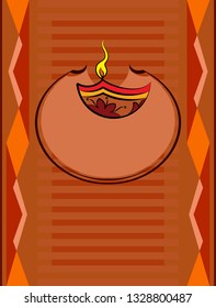 Diwali Greeting, Festival Of Light Vector Art Illustration
